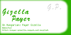 gizella payer business card